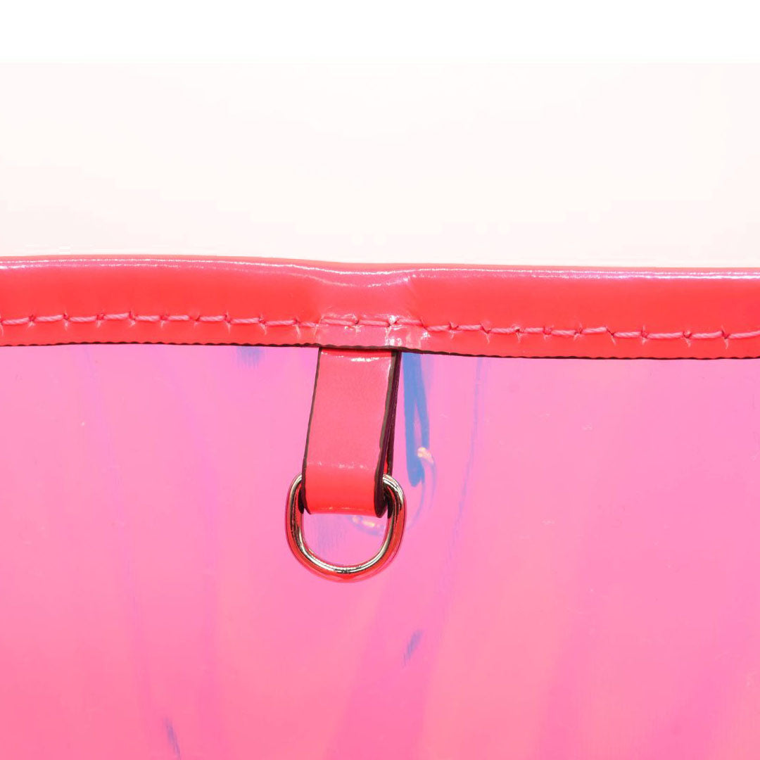 $1790 CHRISTIAN LOUBOUTIN PVC Spikes East West Small Cabata Tote Multicolor