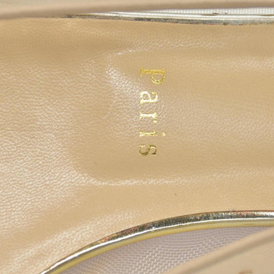 $1245 Christian Louboutin Crystal Strass Follies Flats 38 Light Silk