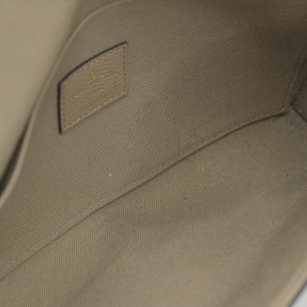 $1890 Louis Vuitton Empreinte Monogram Giant Felicie Pochette Tourterelle Creme