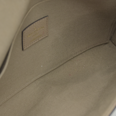 $1890 Louis Vuitton Empreinte Monogram Giant Felicie Pochette Tourterelle Creme