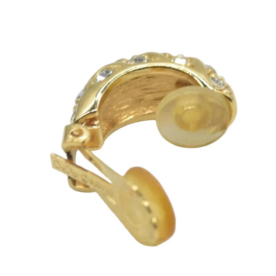 Christian Dior vintage 1980s gold-plated dome clip-on earrings Consignment