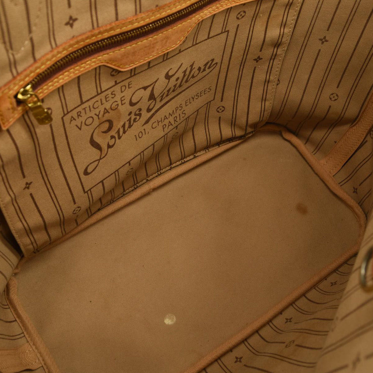 USED LOUIS VUITTON Monogram Neverfull MM Tote