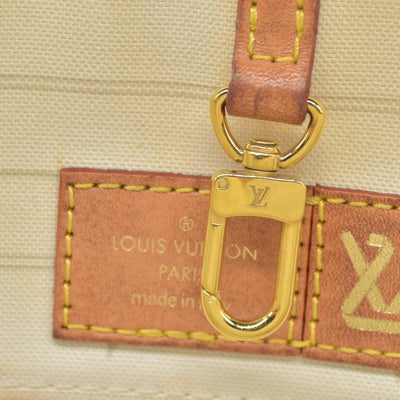 $3650 Louis Vuitton On The Go Miami GM Tote Light Beige Multi Jacquard Monogram Gold Hardware