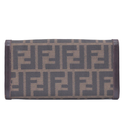 Fendi Fendi Tobacco Zucca Canvas Vintage Flap Wallet CONSIGNMENT