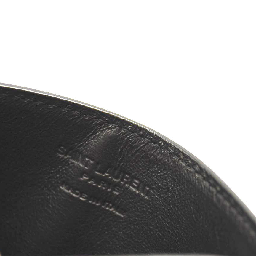 SAINT LAURENT Grain De Poudre Uptown Chain Wallet Black