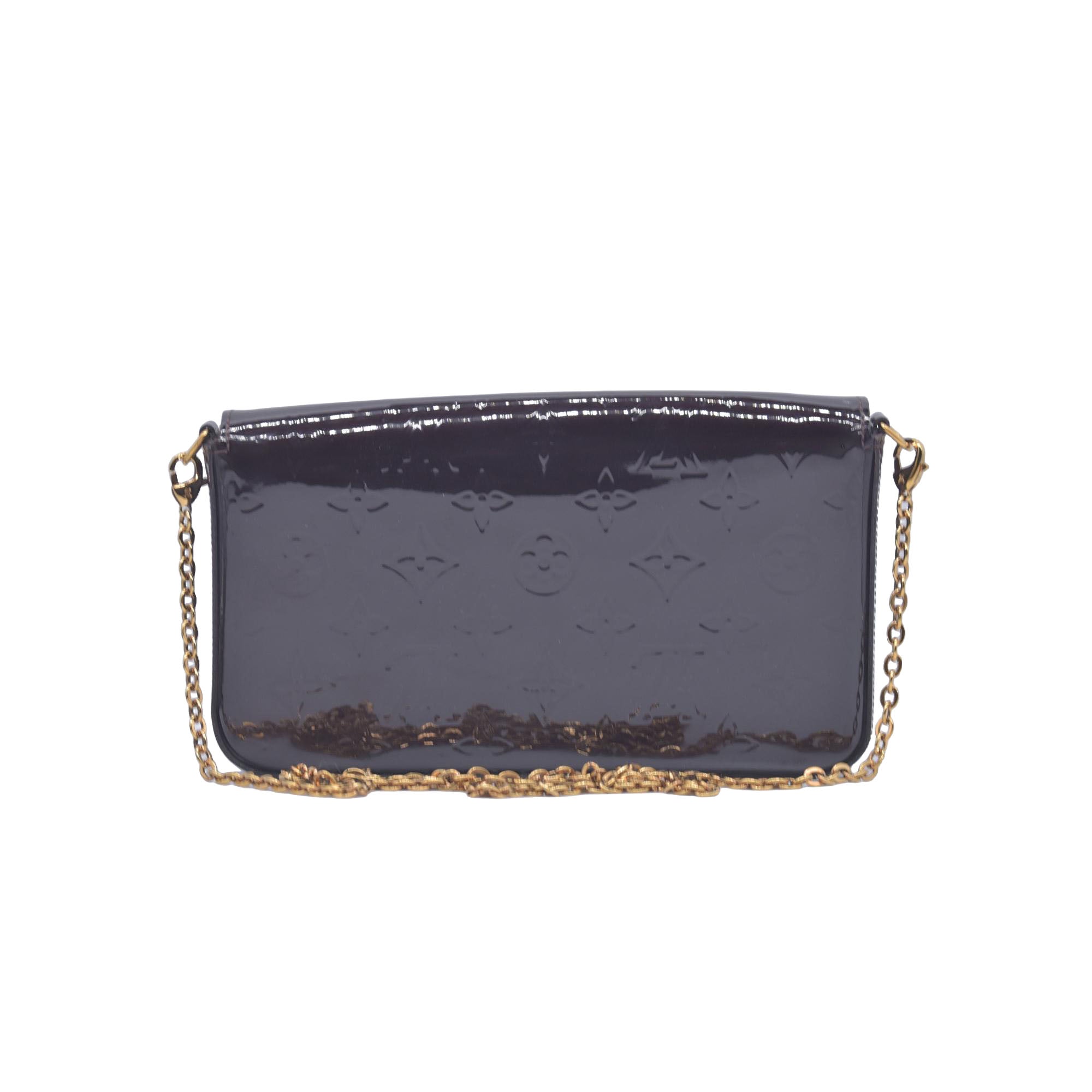 Louis Vuitton Vernis Pochette Felicie Chain Wallet Amarante CONSIGNMENT