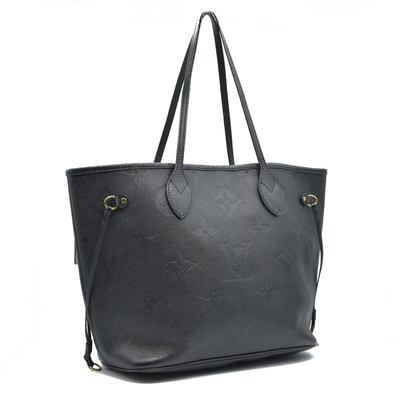 $2940 Louis Vuitton LV Monogram Neverfull  MM Empreinte Black Tote