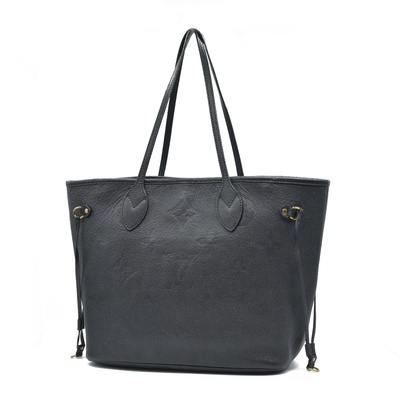 $2940 Louis Vuitton LV Monogram Neverfull  MM Empreinte Black Tote