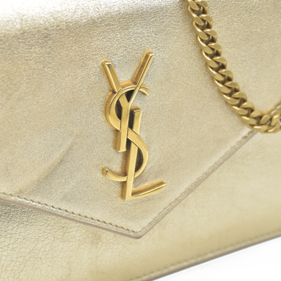 $1490 Saint Laurent Leather Evening Bag