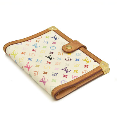 Louis Vuitton  Monogram Muakami Small Ring Agenda Cover White with Pen  CA0036