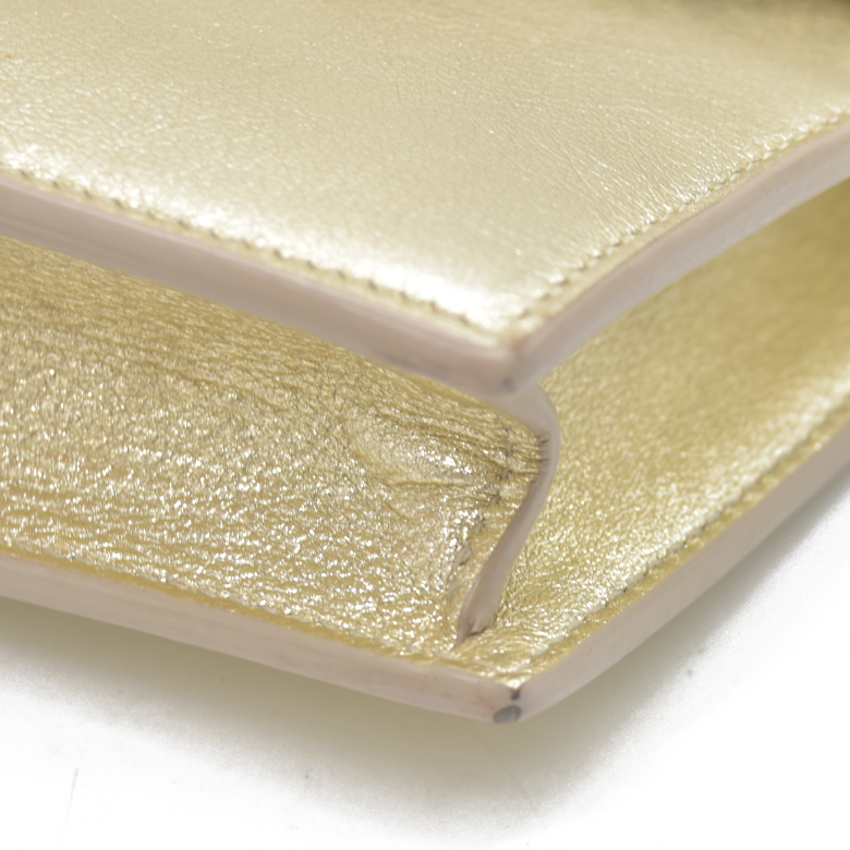 $1490 Saint Laurent Leather Evening Bag