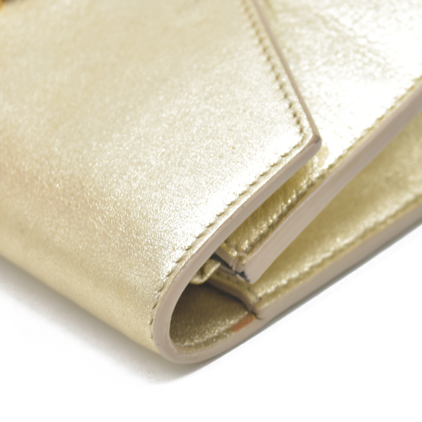 $1490 Saint Laurent Leather Evening Bag