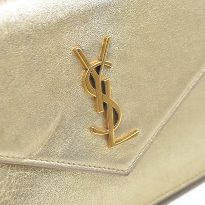 $1490 Saint Laurent Leather Evening Bag