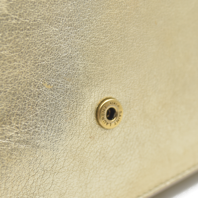 $1490 Saint Laurent Leather Evening Bag