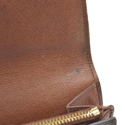 $770 Louis Vuitton Monogram Portefeiulle Sarah Long Bifold Wallet Brown 882AN