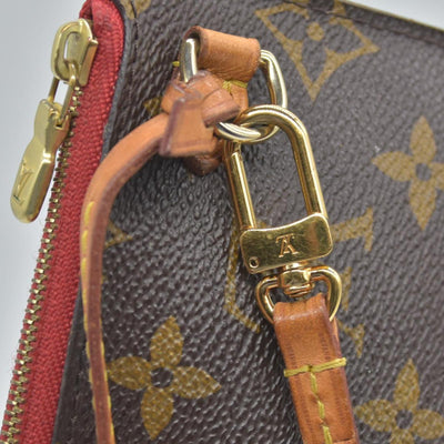 $600 Louis Vuitton Monogram Neverfull MM Cherry Pochette AR1122