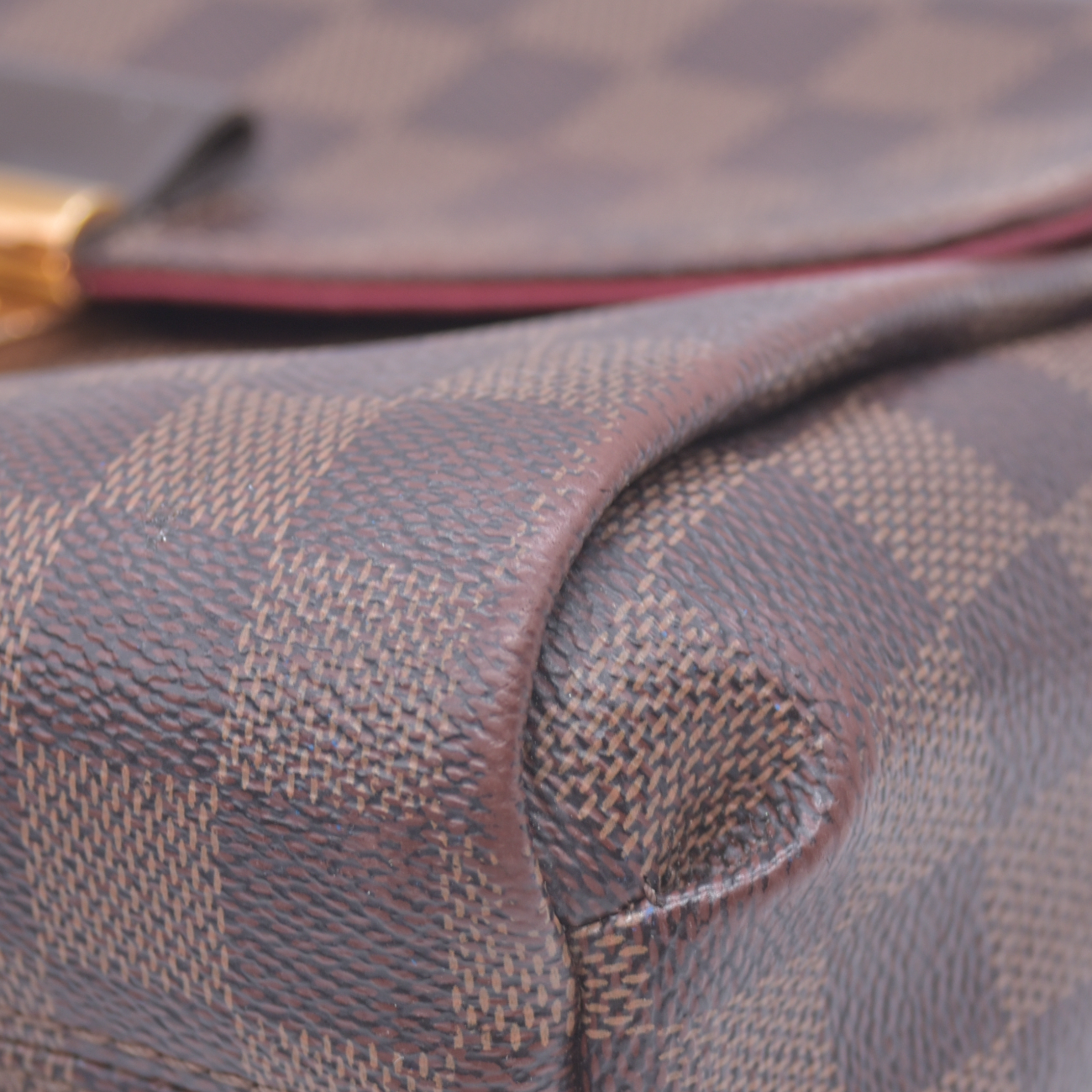 $1960 2020 LOUIS VUITTON Damier Ebene Croisette Top Handle Crossbody Bag Brown FL1210