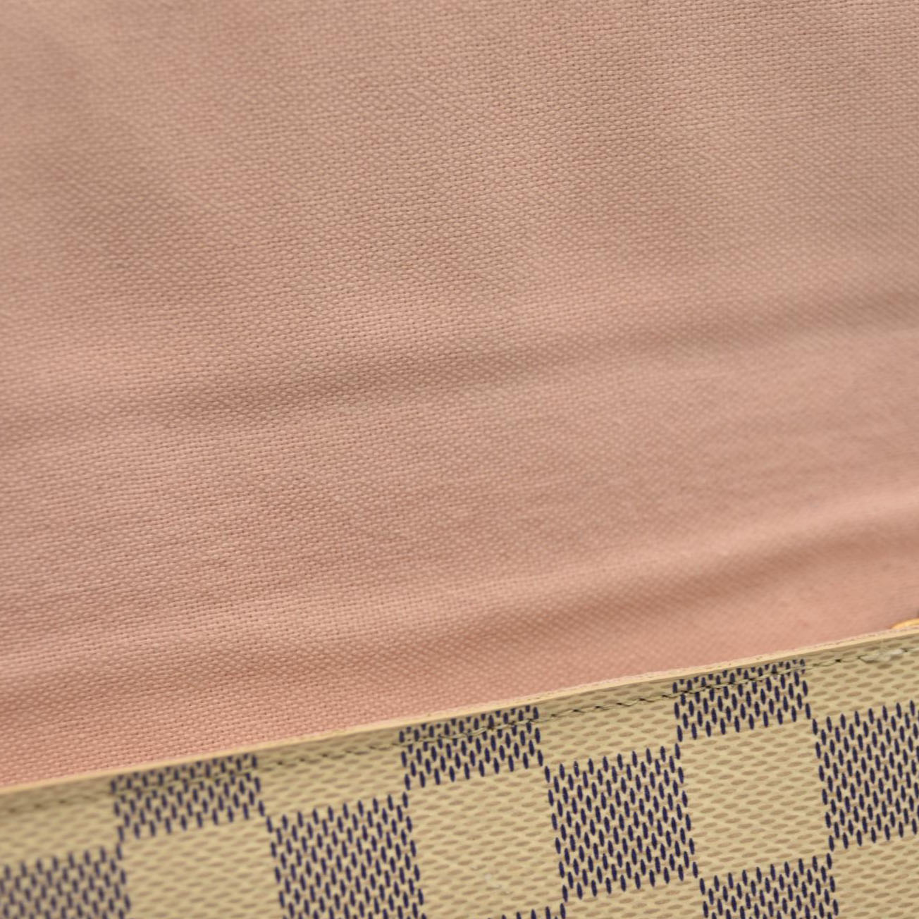 MI3158 LOUIS VUITTON Damier Azur Pochette Felicie Chain Wallet Rose Ballerine