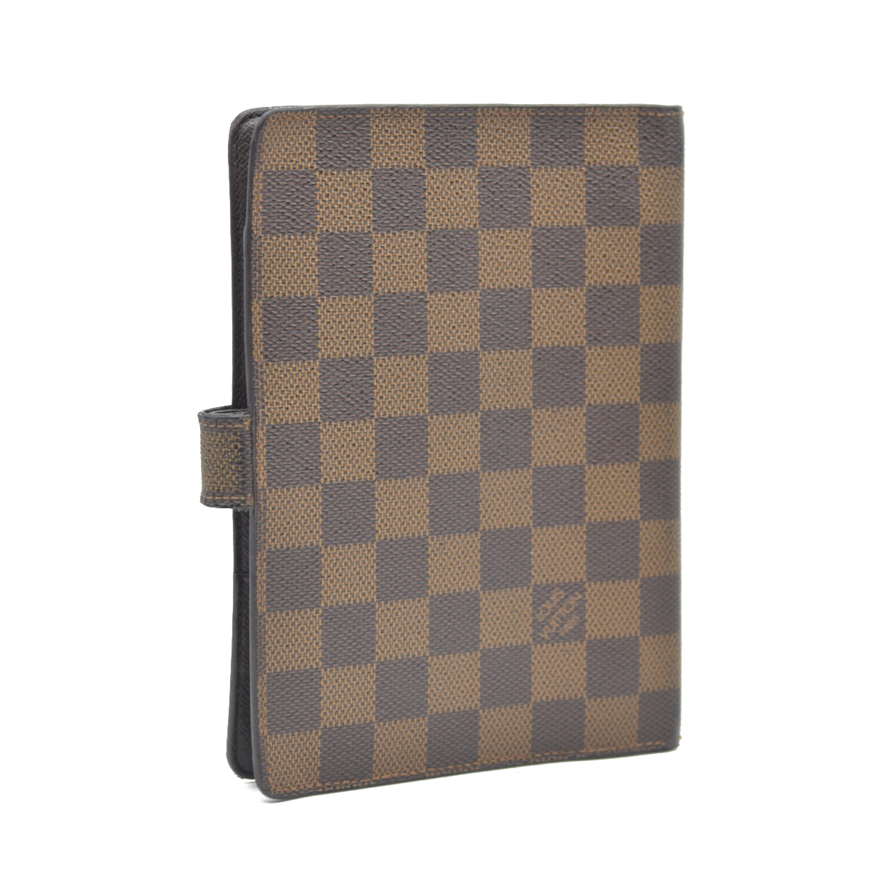 $755 Louis Vuitton Damier Ebene Medium Ring Agenda Cover Consignment NL SP0022 2002