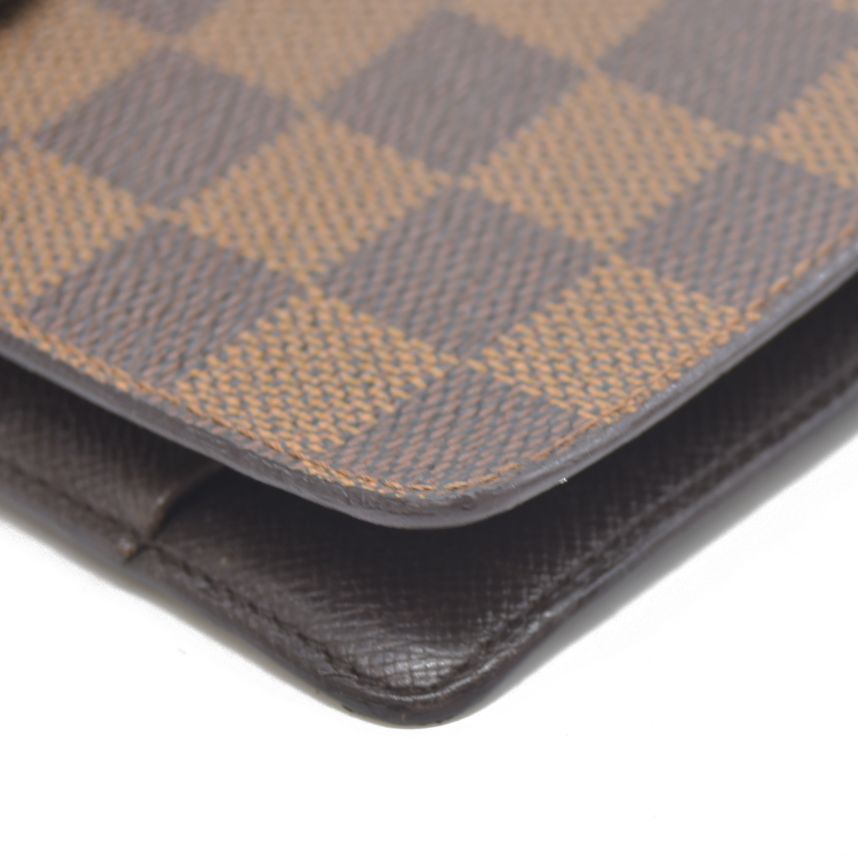 $755 Louis Vuitton Damier Ebene Medium Ring Agenda Cover Consignment NL SP0022 2002