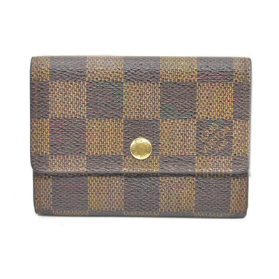 Louis Vuitton Damier Ebene Porte Monnaie Plat Coin Purse