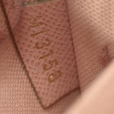 MI3158 LOUIS VUITTON Damier Azur Pochette Felicie Chain Wallet Rose Ballerine