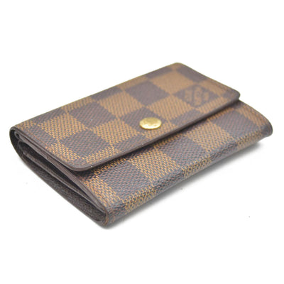 Louis Vuitton Damier Ebene Porte Monnaie Plat Coin Purse