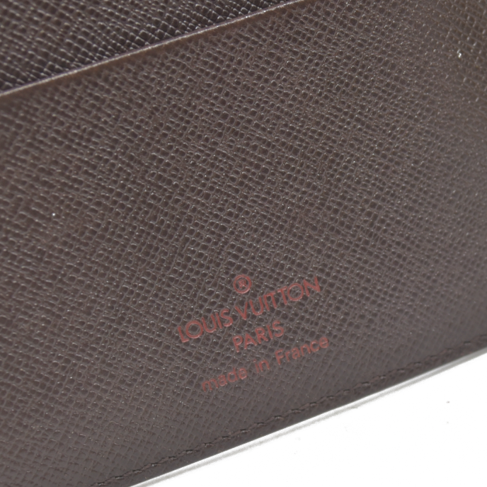 $755 Louis Vuitton Damier Ebene Medium Ring Agenda Cover Consignment NL SP0022 2002