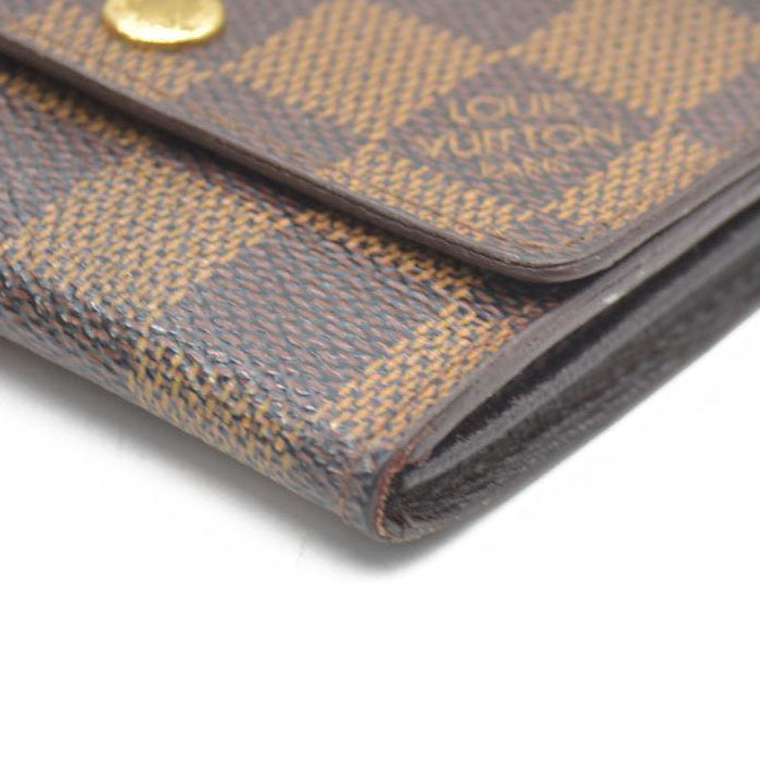 Louis Vuitton Damier Ebene Porte Monnaie Plat Coin Purse