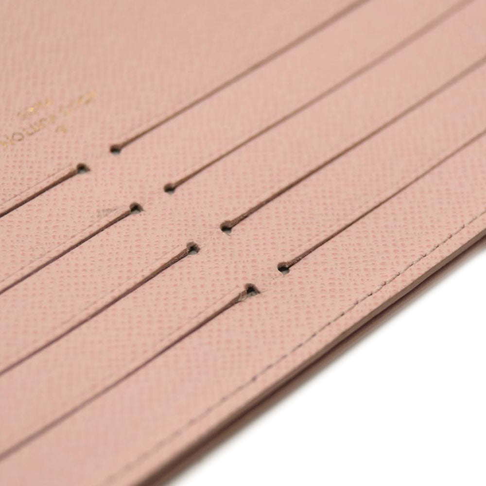 MI3158 LOUIS VUITTON Damier Azur Pochette Felicie Chain Wallet Rose Ballerine