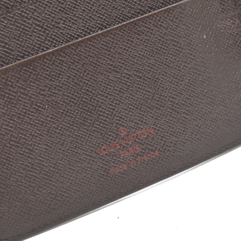 $755 Louis Vuitton Damier Ebene Medium Ring Agenda Cover Consignment NL SP0022 2002