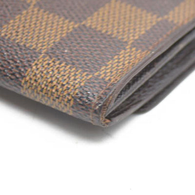 Louis Vuitton Damier Ebene Porte Monnaie Plat Coin Purse
