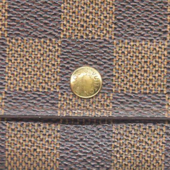 Louis Vuitton Damier Ebene Porte Monnaie Plat Coin Purse