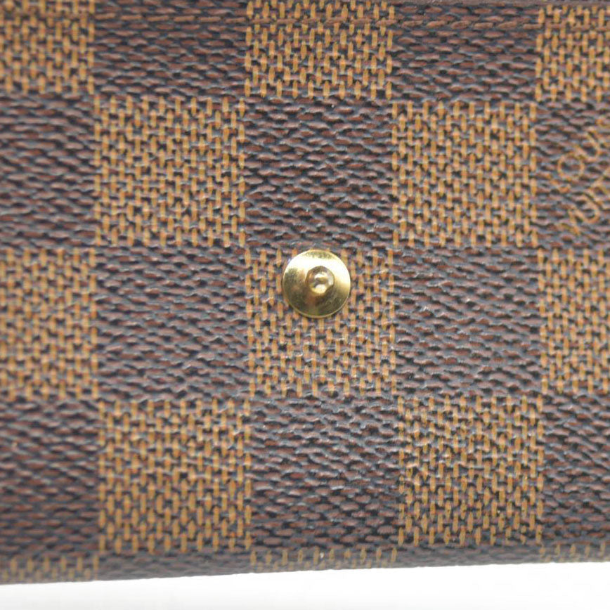 Louis Vuitton Damier Ebene Porte Monnaie Plat Coin Purse