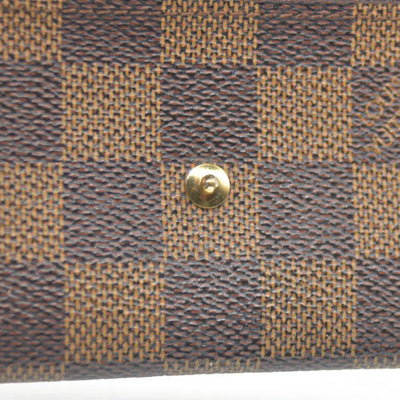 Louis Vuitton Damier Ebene Porte Monnaie Plat Coin Purse