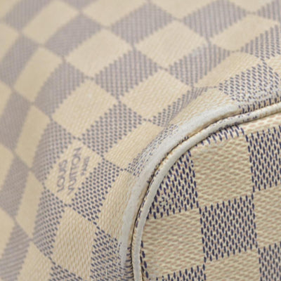 $2500 Louis Vuitton Damier Azur Braided Neverfull MM Tote