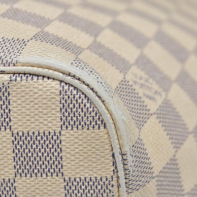 $2500 Louis Vuitton Damier Azur Braided Neverfull MM Tote