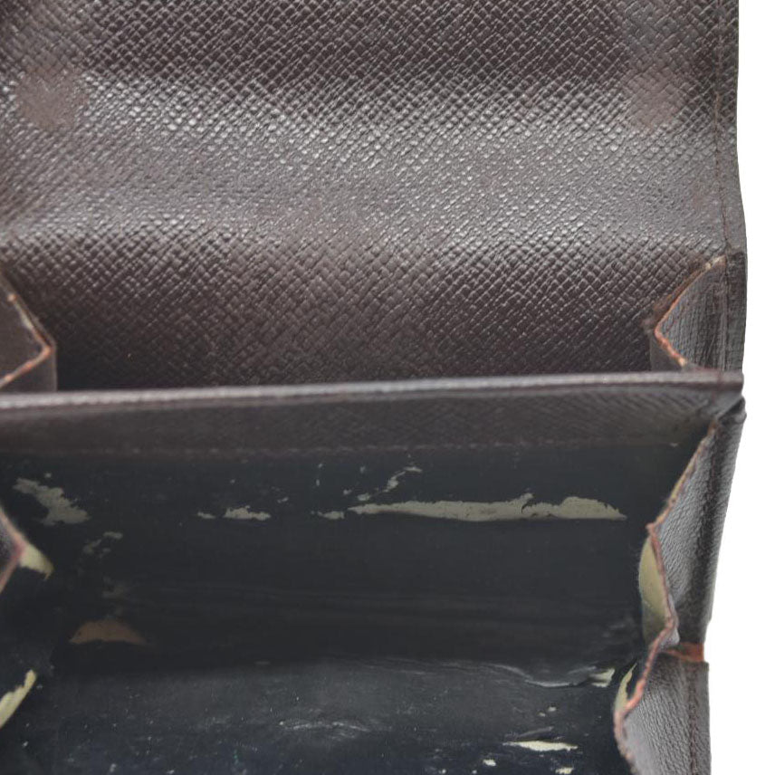 Louis Vuitton Damier Ebene Porte Monnaie Plat Coin Purse