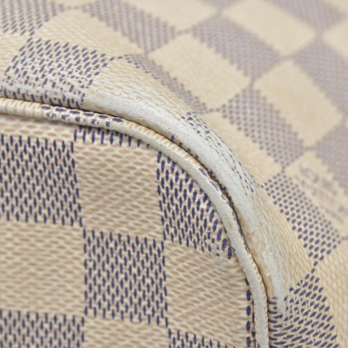 $2500 Louis Vuitton Damier Azur Braided Neverfull MM Tote