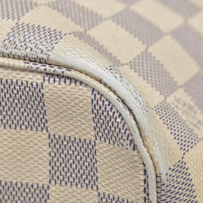 $2500 Louis Vuitton Damier Azur Braided Neverfull MM Tote