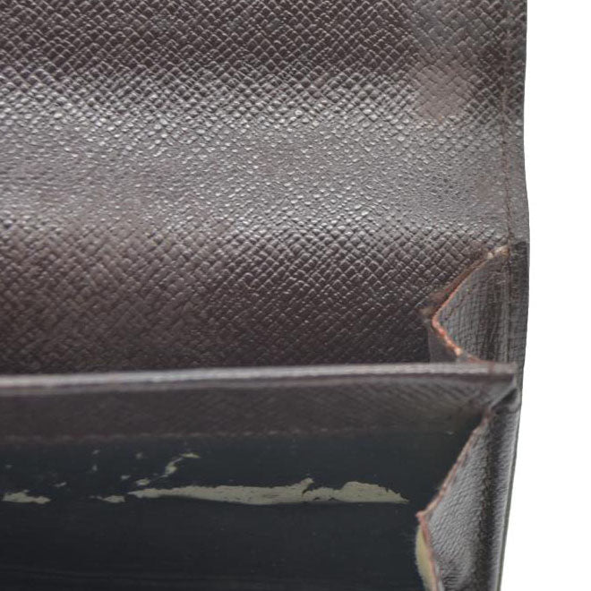 Louis Vuitton Damier Ebene Porte Monnaie Plat Coin Purse