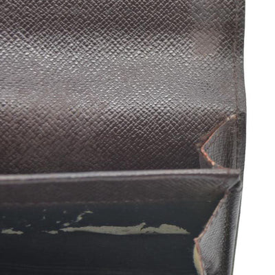 Louis Vuitton Damier Ebene Porte Monnaie Plat Coin Purse