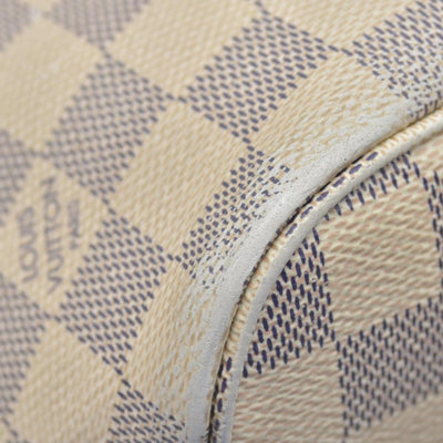 $2500 Louis Vuitton Damier Azur Braided Neverfull MM Tote
