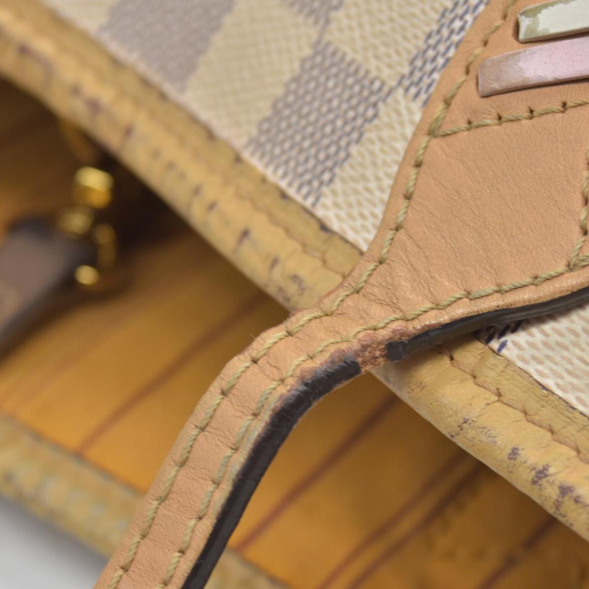 $2500 Louis Vuitton Damier Azur Braided Neverfull MM Tote