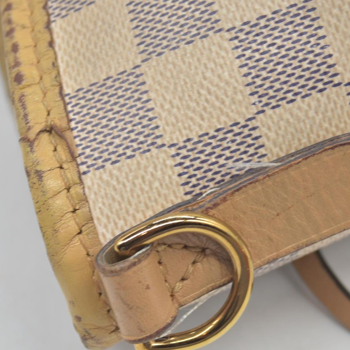 $2500 Louis Vuitton Damier Azur Braided Neverfull MM Tote