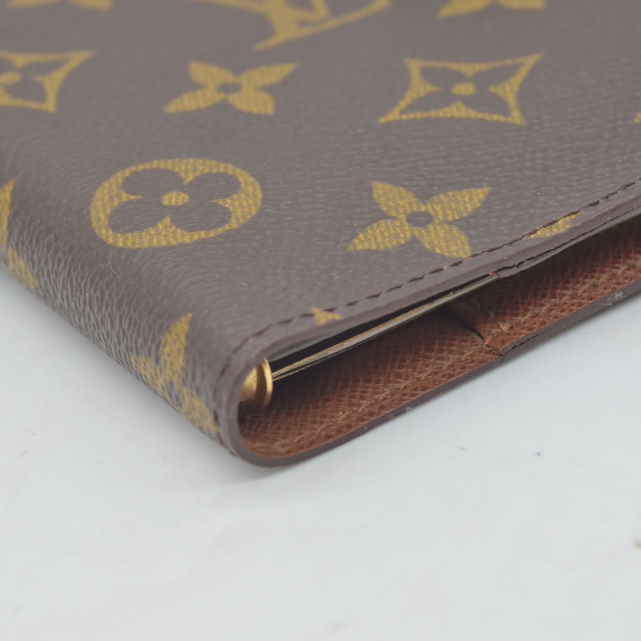 $505 1999 Louis Vuitton Monogram Agenda PM Notebook Cover Brown SP1929