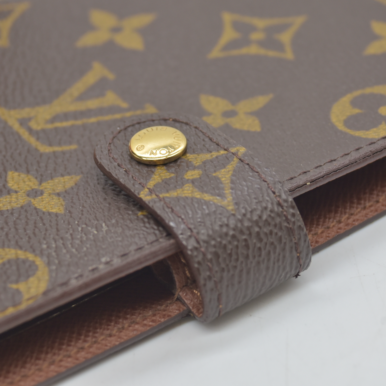 $505 1999 Louis Vuitton Monogram Agenda PM Notebook Cover Brown SP1929