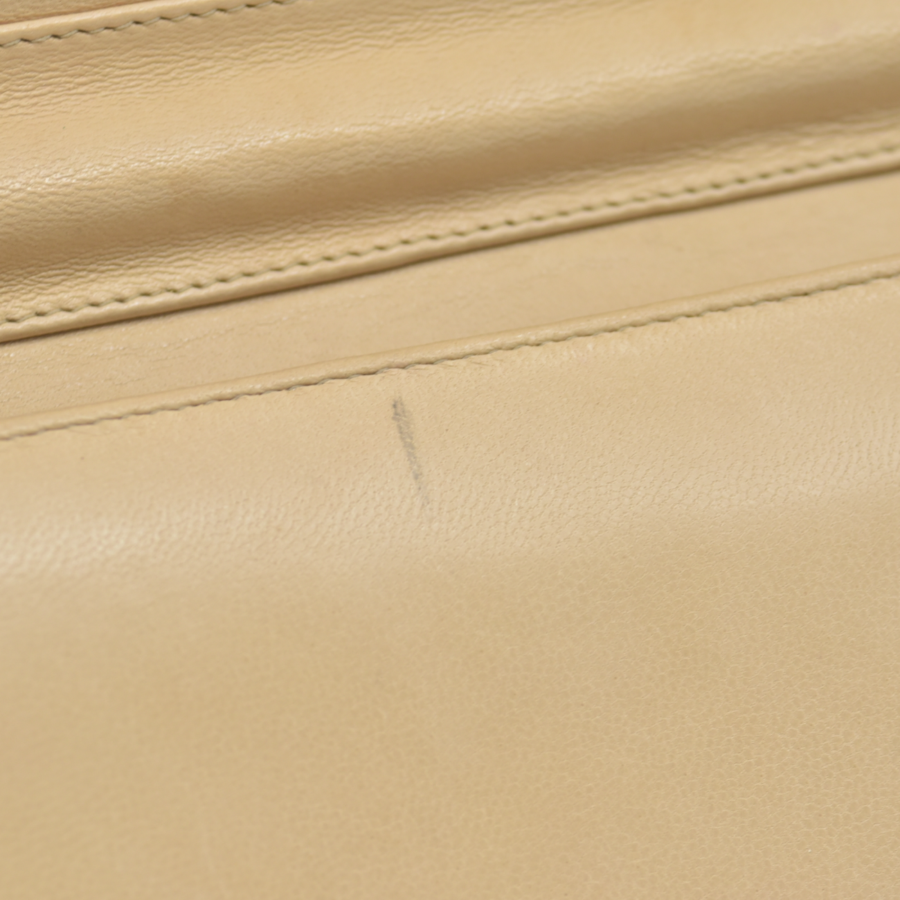 $3350 Chanel Timeless Classic Quilted Single Flap with 24K GHW Beige