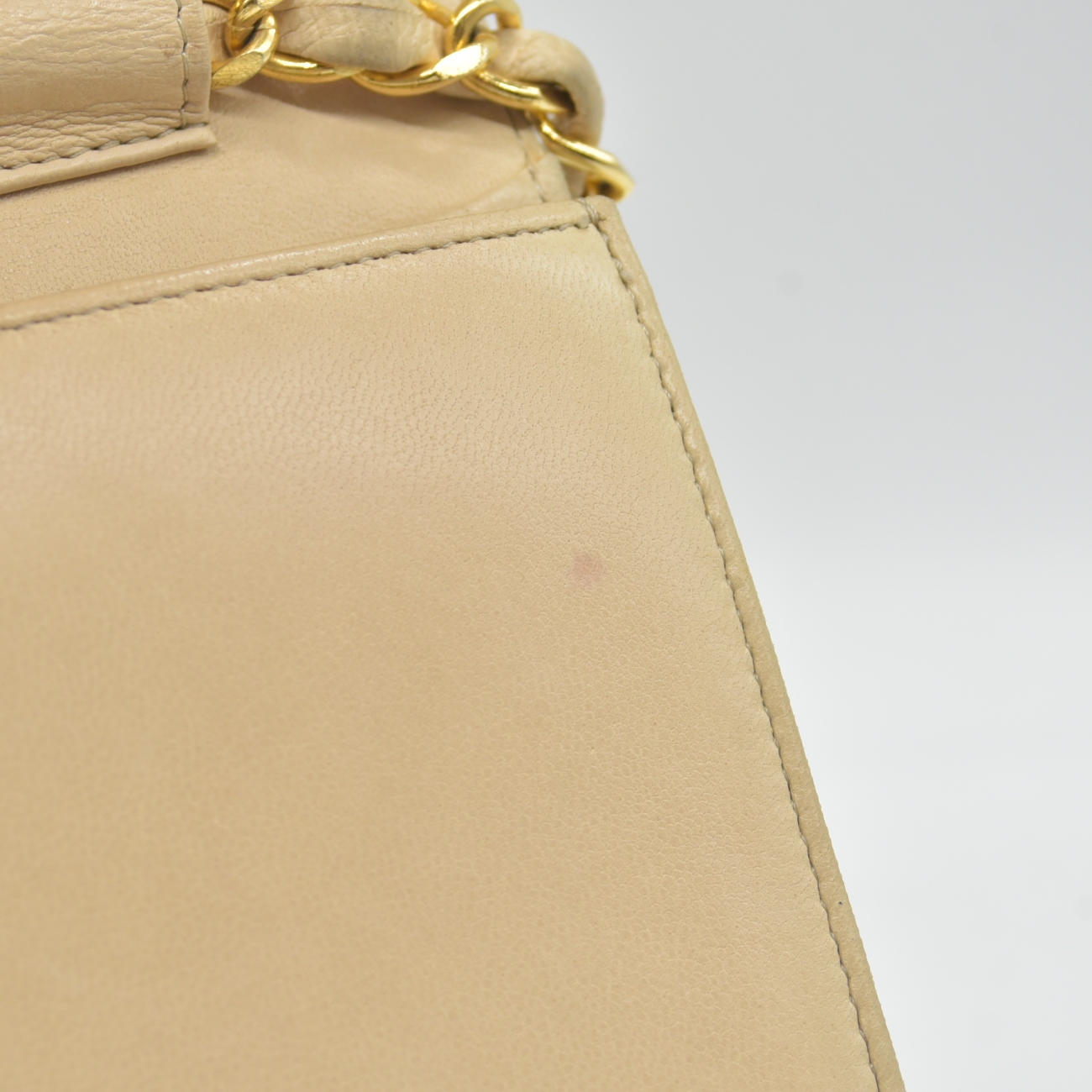 $3350 Chanel Timeless Classic Quilted Single Flap with 24K GHW Beige