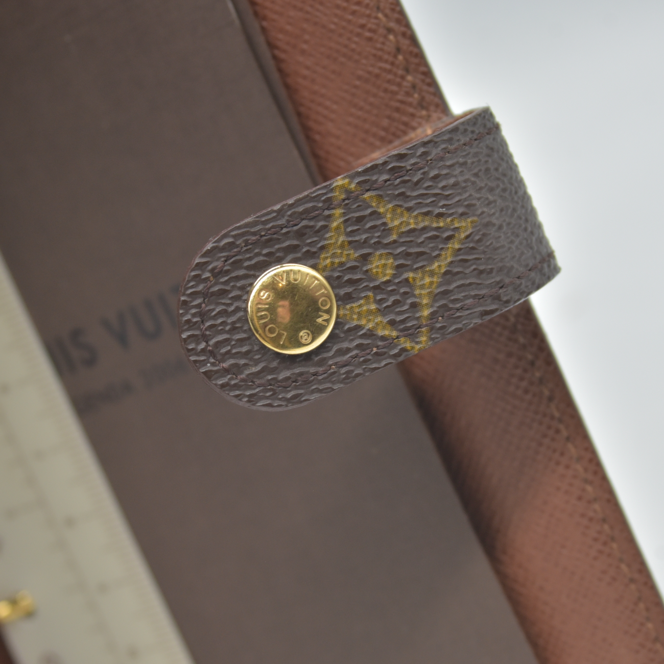 $505 1999 Louis Vuitton Monogram Agenda PM Notebook Cover Brown SP1929